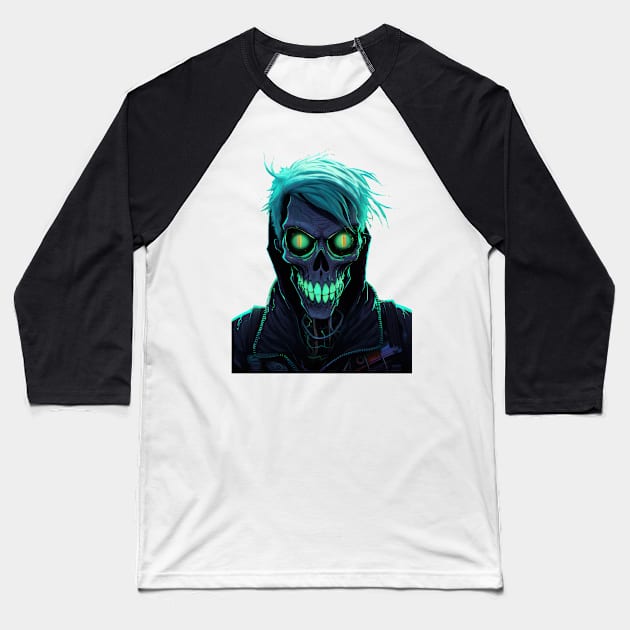 Halloween Zombie Baseball T-Shirt by TooplesArt